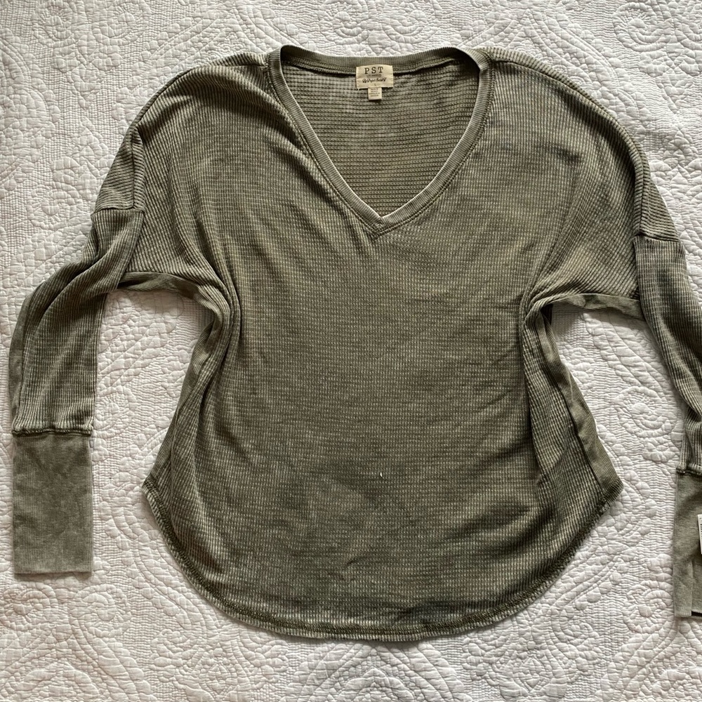 PST NWT BY PROJECT SOCIAL T LARGE GREEN SHIRT